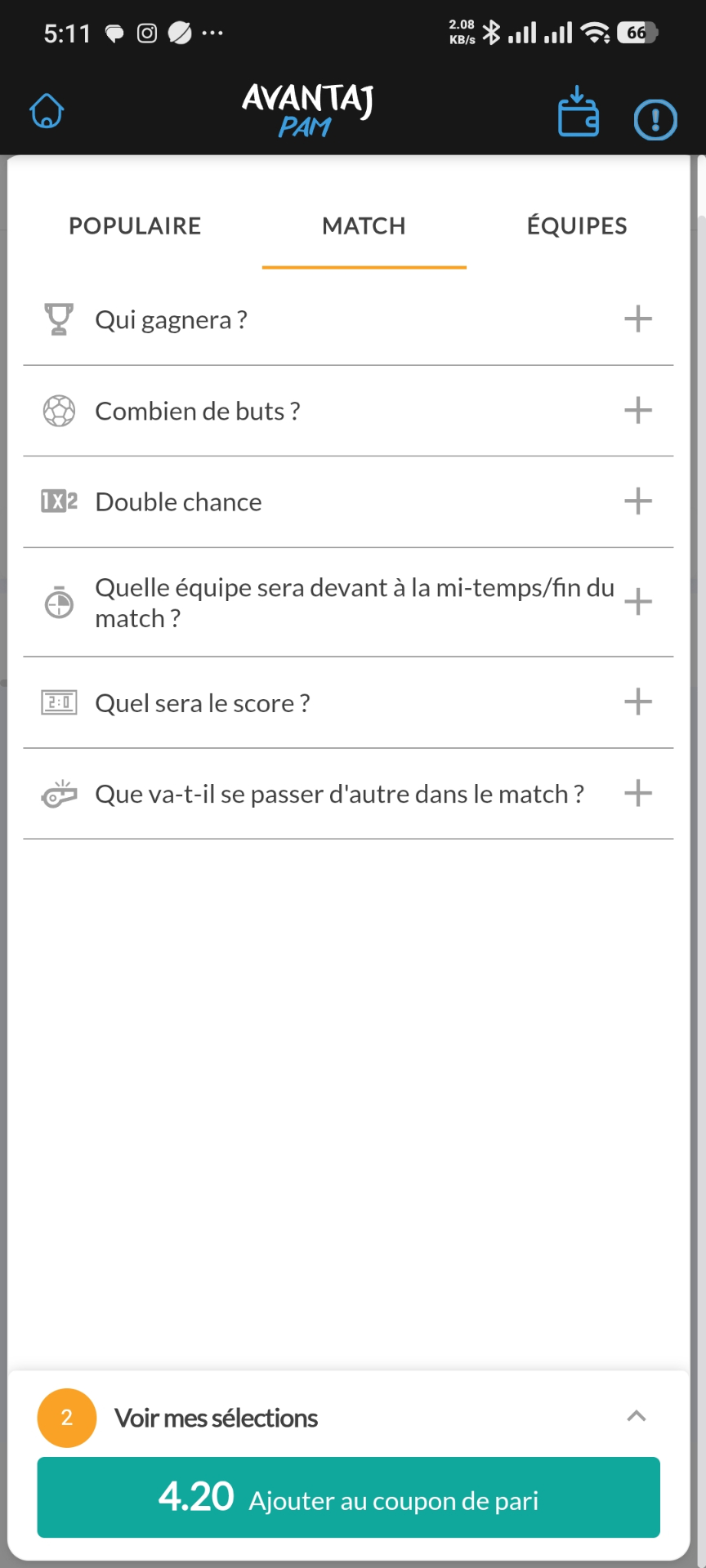 Bet Builder pou plizyè evènman nan yon sèl match